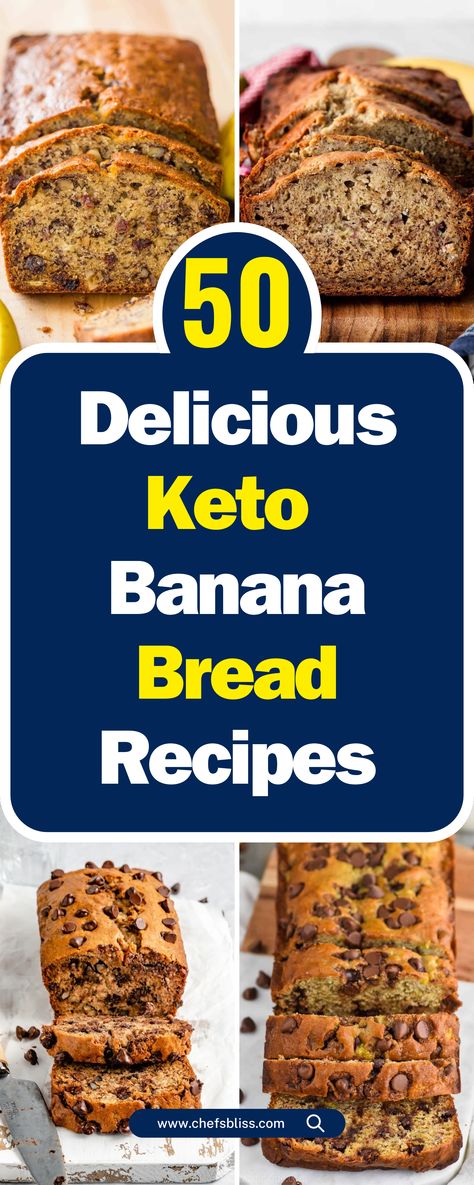 50+ Delicious Keto Banana Bread Recipes to Try Today – ChefsBliss Keto Chocolate Chip Banana Bread, Banana Bread Keto Recipe, Low Carb Banana Bread Recipe, Keto Banana Bread With Real Bananas, Keto Bannan A Bread Recipe, Keto Banana Nut Bread, Keto Banana Recipes, Banana Bread Keto, Keto Banana Bread Recipe