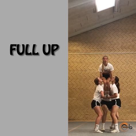 Here it is - the most wanted full up video😍 . Because a full up is one of the most common stunts performed itself and used in a harder… Easy Cheer Stunts, Cheer Pyramids, Senior Sports Photography, Cool Cheer Stunts, Cheer Routines, Cheerleading Cheers, Cheer Gear, Varsity Cheer, Cheerleading Stunt