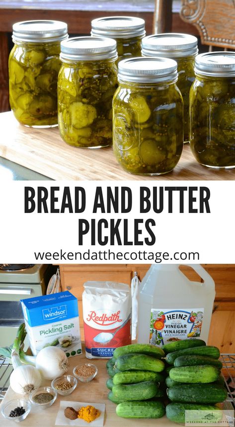 Freezer Pickles Bread And Butter, Cucumber Preserving, Canned Cucumber Recipes, Pickles For Canning, Canning Cucumbers, Canning Recipes For Beginners, Canning Bread, Bread N Butter Pickle Recipe, Pickled Recipes