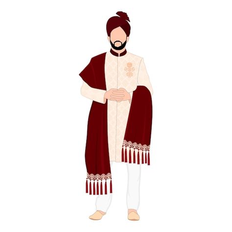 Indian Wedding Vector Art Illustrations, Indian Groom Caricature, Indian Groom Illustration, Groom In Sherwani, Wedding Caricature Indian, Indian Wedding Caricature, Groom Caricature, Groom Illustration, Bride Illustration