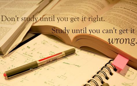 Don't study until you get it right... Planning School, Healthy School, Learning Tips, Study Techniques, College Study, College Prep, College Hacks, Study Skills, Grad School