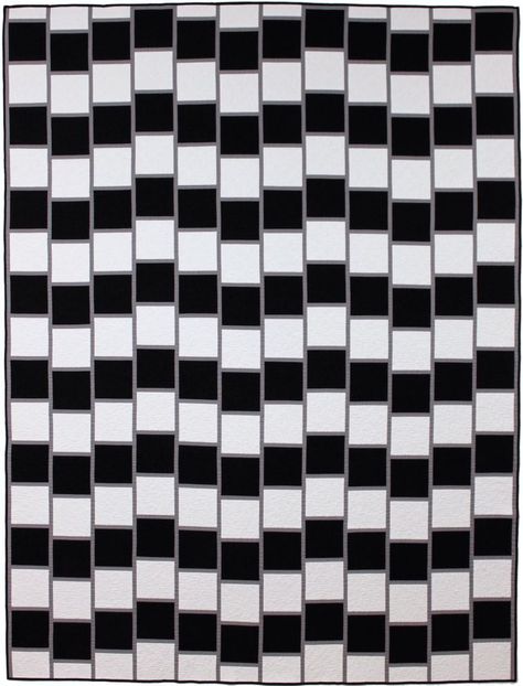 Optical Illusion Quilt Design Wall, Illusion Quilts, Optical Illusion Quilts, Puzzle Quilt, Black And White Quilts, Cafe Wall, Quilting Inspiration, Illusion Art, Diy Quilt