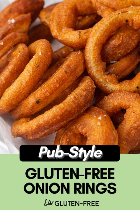 Gluten Free Onion Rings, Rings Thick, Gluten Free Beer, Healthy Avocado, Gluten Free Sides, Gluten Free Appetizers, Gluten Free Sides Dishes, Homemade Gluten Free, Gluten Free Recipes For Dinner