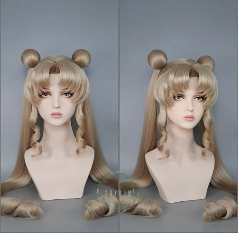 Sailor Moon Bangs, Sailor Moon Hairstyle, Sailor Moon Wig, Sailor Neptune Cosplay, Sailor Moon Hair, High Fashion Hair, Anime Wigs, Sailor Moon Cosplay, Cosplay Hair