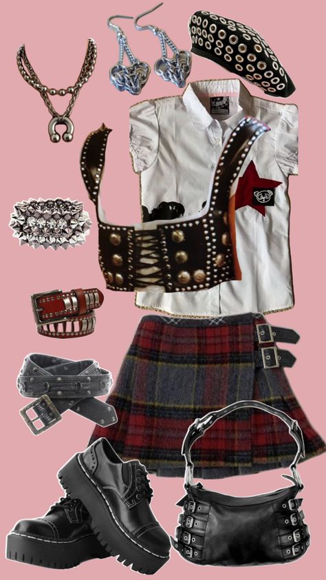 Outfit layout Preppy Punk, Outfit Layout, Layout