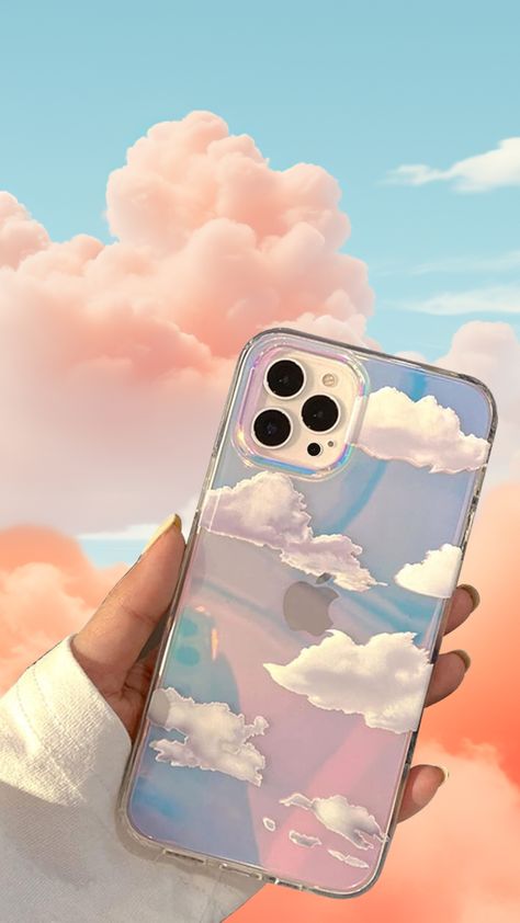 Discover the latest in phone case trends for 2023! 📱 This 6.1-inch hard case for iPhone 15 Pro boasts a mesmerizing holographic design with ethereal white clouds. Ideal for those seeking a blend of style and protection. Could this be the perfect accessory for your iPhone? #PhoneCaseInspiration #HolographicTrend #2023TechStyle #CloudDesign #ProtectiveChic Trending Phone Cases 2024, Cloud Phone Case, Iphone Case Ideas, Trending Phone Cases, Holographic Design, Cloud Phone, Pretty Phone Cases, Clouds Design, White Cloud