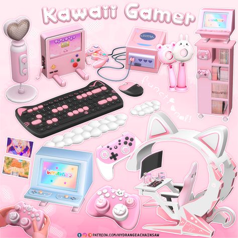 Kawaii Gamer freebies: Gamecube & Heart Mic 🌸🎮 | Patreon Sims 4 Cute Kitchen Cc, Ts4 Cc Kawaii Furniture, Sims 4 Cc Patreon Kawaii, Miku Sims 4 Cc, Ts4 Kawaii Cc, Sims 4 Suit Cc, Sims 4 Cute Cc, The Sims 4 Pack, Mods Sims 4