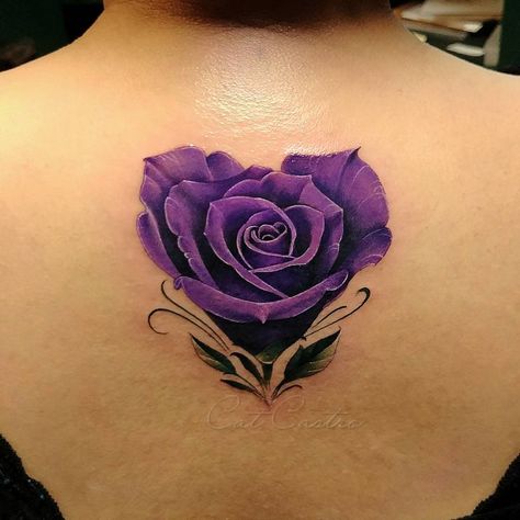 Cat Castro Tattoos 🌙 (@the_cccat) on Instagram: “💜 Beautiful flowers for beautiful women :) . . . #rose #rosetattoo #purplerose #heart #heartrose…” Heart Shaped Rose Tattoo, Cute Cover Up Tattoos For Women, Best Cover Up Tattoos For Women, Cover Up Tattoo Designs For Women, Purple Rose Tattoo, Flower Mandala Tattoo, Cover Ups Tattoo, Purple Heart Tattoos, Colorful Rose Tattoos