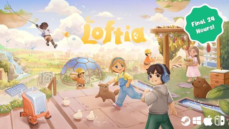 Loftia - a cozy online game set in a warm, solarpunk world by Qloud Games — Kickstarter Interesting Games, Farming Life, Game Aesthetic, Relaxing Game, Nintendo Switch Games, Cute Games, Online Game, Nintendo Ds, Game App