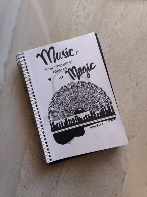 Mandala Art Related To Music, Music Mandala Art With Quotes, Music Mandala Art Easy, Mandala Art Music, Music Drawings Ideas Creative, Music Mandala Art, Music Mandala, Music Art Drawing, Floral Design Drawing