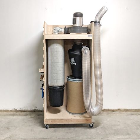 Harbor Freight Dust Collection Upgrade - FineWoodworking Harbor Freight Dust Collector, Dust Collector Diy, Shop Dust Collection, Workbench Ideas, Handmade Tools, Workshop Layout, Dust Collection System, Shop Vacuum, Shaker Furniture