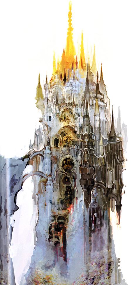 Ishgard Concept Ishgard Ffxiv, Final Fantasy Xiv Art, Final Fantasy Illustration, Final Fantasy Architecture, Final Fantasy City Concept Art, Ffxiv Ishgard, Ffxiv Concept Art, Final Fantasy Landscape Art, Final Fantasy Concept Art