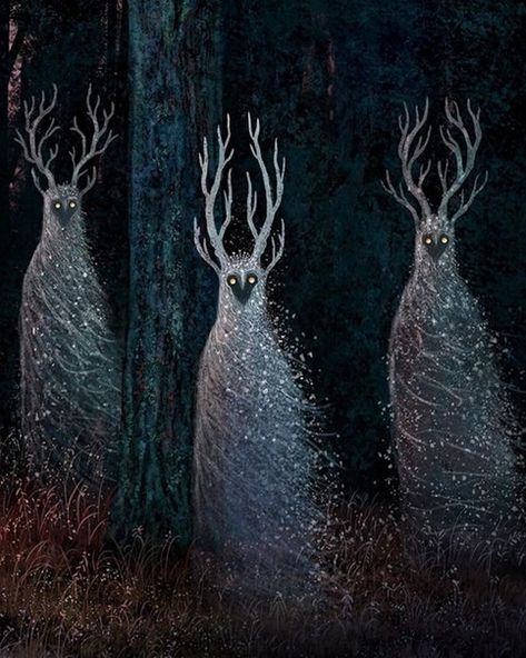 Appalachian Gothic Fashion, Dark Feywild Aesthetic, Wendigo Illustration, Creepy Forest, 숲 사진, Folk Horror, 다크 판타지, Arte Obscura, Lukisan Cat Air