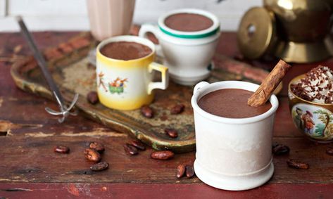 Aztec hot chocolate | Hot chocolate recipe | Food Magazine Vanilla Hot Chocolate, Cinnamon Hot Chocolate, Winter Warmers Recipes, The Aztecs, Hot Chocolate Recipe, Festive Cocktails, Chocolate Recipe, Hot Chocolate Recipes, Food Magazine