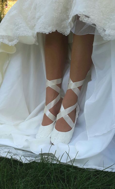 Lace Ballerina Style Bridal Shoe, Ivory Lace Flat Wedding Shoe, Lace Bridal Flat Shoe,Ivory Bridal Flat,Cream Bridal Shoe,Off White Slipper Visual Instructions, Lace Bridal Shoes, Ivory Bridal Shoes, Bridal Shoe, Wedding Shoes Comfortable, Anna Campbell, Bridal Flats, Wedding Shoes Lace, Ballerina Style