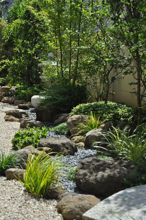 Garden Cabana, Japanese Stone Garden, Peter Fudge, Front Landscape, Hawthorne House, Kolam Koi, Taman Air, Small Japanese Garden, Japanese Garden Landscape