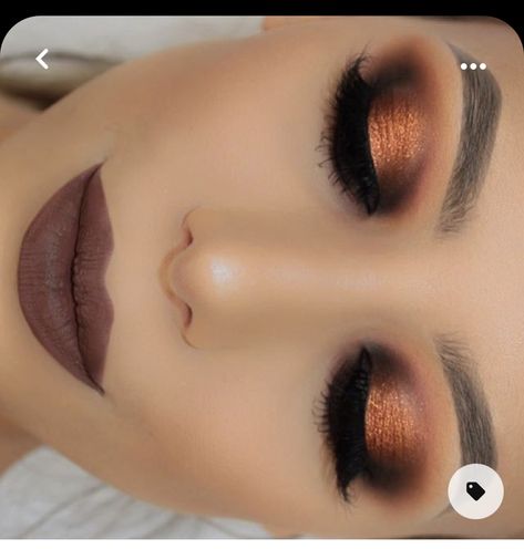 Copper Eye Makeup, Copper Eyeshadow, Makijaż Smokey Eye, Colorful Eye Makeup, Makeup Eye Looks, Holiday Makeup, Kiss Makeup, Fall Makeup, I Love Makeup