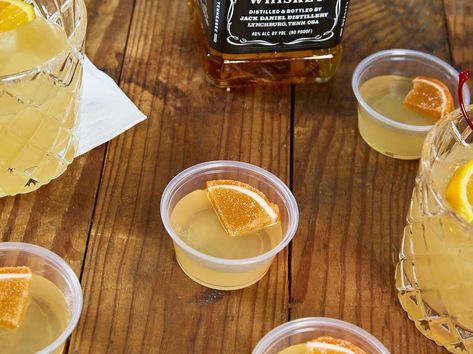 Whiskey Sour Jello Shots, Jello Shots Whiskey, Jello Shots With Whiskey, Whiskey Jello Shots Recipe, Wedding Jello Shots, Whiskey Jello Shots, Hello Shots, Whiskey Tasting Party, Camp Meals