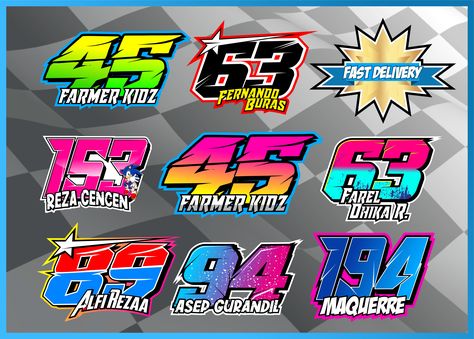 Create racing number, racing team logo, car wash by Ronihardiansah | Fiverr Logo Car Wash, Logo Racing, Atv Car, Car Sticker Design, Team Logo Design, Adobe Illustrator Graphic Design, Logo Car, Bike Stickers, Logo Number