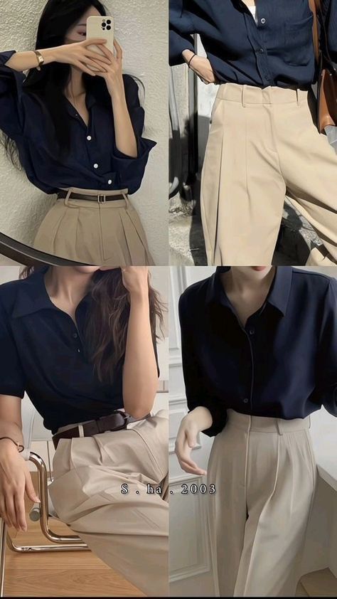 Simple Casual Outfits, Color Combos Outfit, Mode Chanel, 여름 스타일, Everyday Fashion Outfits, Casual Day Outfits, Quick Outfits, Elegante Casual, Classy Work Outfits