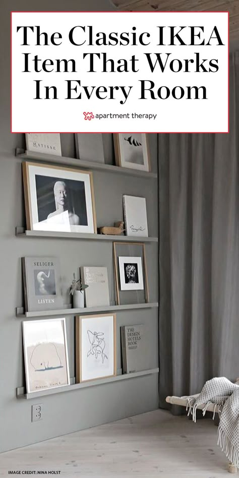 Ikea Picture Ledge, Ikea Wall, Ikea Shelves, Kitchen Ideas Modern Luxury, Picture Shelves, Picture Ledge, Single Room, Small Space Kitchen, Furniture Hacks