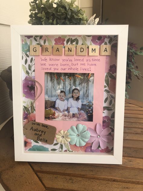 Shadow Box Ideas For Grandma, Grandmother Mothers Day Gift Kids, Grandma Diy Gifts Mother's Day, Mother Day Gifts For Grandma, Mothers Day From Grandkids, Valentines For Grandma, Mothers Day Crafts For Grandmothers, Mimi Mothers Day Gifts, Present For Grandma Birthday