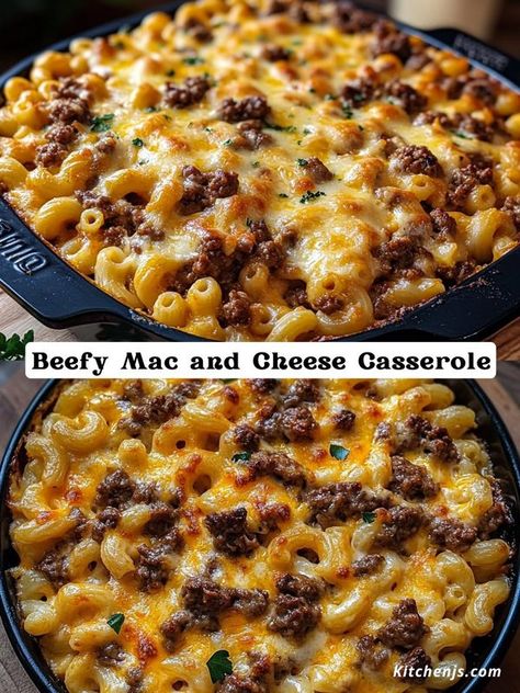 Beefy Mac And Cheese, Beefy Mac, Elbow Macaroni Recipes, Beef Mac And Cheese, Beef Macaroni, Macaroni And Cheese Casserole, Macaroni Casserole, Mac And Cheese Casserole, Cheese Casserole Recipes