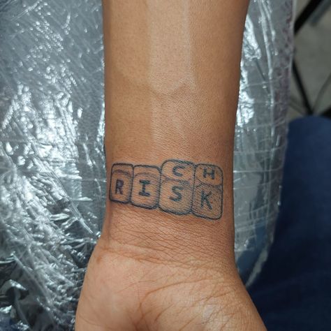 Risk Reward Tattoo, Risk Rich Tattoo, No Risk No Reward Tattoo, Risk Tattoo, Story Tattoo, Brother Sister Tattoo, Hand Tattoo Designs, Hand Tats, Risk Reward