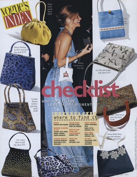 90s Bags Vintage, Y2k Catalog, Y2k Fashion Magazine, 90s Purses, 90s Bags, 90s Handbags, 2000s Purse, 2000s Bags, 90s Magazine