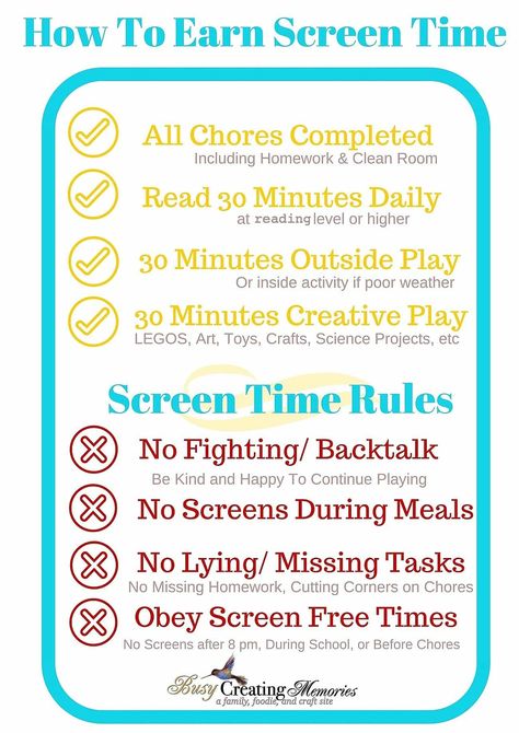 How To Teach Kids Responsible Screen Time + Free Printable Earn Screen Time, Screen Time Chart, Screen Time Rules, Screen Time For Kids, Kid Responsibility, Rules For Kids, How To Teach Kids, Kids Schedule, Parenting Help