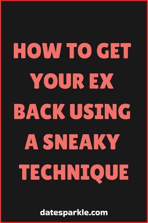 Discover a clever trick to win back your ex with ease! Sneakily turn the tables and reignite that spark you thought was long gone. Learn how to get your ex back using a sneaky technique that will leave them wondering why they ever let you go. Say goodbye to heartbreak and hello to second chances! Be prepared to surprise them in the best way possible as you take control of your love story. Get A Girlfriend, Get A Boyfriend, Get Your Ex Back, Want You Back, Long Gone, Let You Go, Getting Him Back, Breaking Up, Second Chances