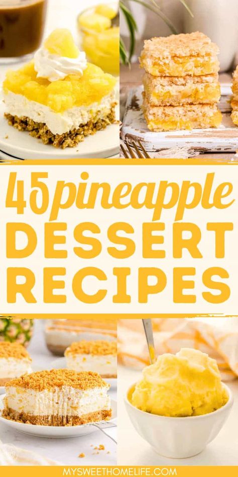 Tropical temptations: 45 pineapple dessert recipes Pineapple Tidbits Desserts, What To Do With Fresh Pineapple, Chocolate Covered Pineapple Slices, Tropical Dessert Recipes, Pineapple Tidbits Recipes, Hawaiian Desserts Easy, Pineapple Cobbler Recipes, Canned Pineapple Recipes Desserts, Desserts With Pineapple