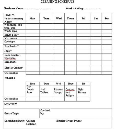 printable restaurant cleaning schedule template think moldova restaurant cleaning checklist template doc Restaurant Cleaning Checklist, Wilson Reading Program, Character Trait Worksheets, Cleaning Schedule Templates, Template Restaurant, Restaurant Cleaning, Cleaning Checklist Template, Food Business, Spreadsheet Template