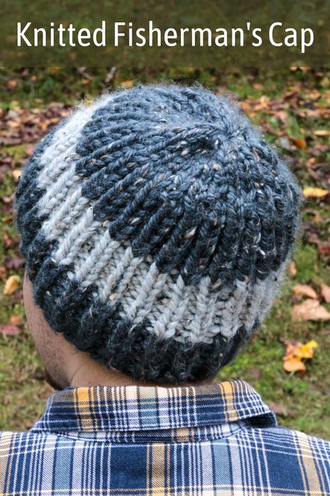 Mens Chunky Hat Knitting Pattern Free, Mens Toques Free Pattern, Fisherman Rib Hat Pattern, Fisherman Knit Hat, Knitted Hats For Men Free Pattern Beanie, Knit Stocking Hat, Fishermans Rib Hat Knitting Pattern, Mens Knitted Hats Patterns Free For Men, Men’s Knitted Beanie