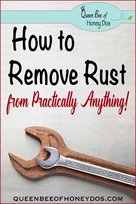 When it comes to removing rust, there are two steps that you must consider – restore and protect. But, tools should not be handled the same way as other items... #diy #cleaning tip #hacks Homemade Toilet Cleaner, Remove Rust, Cleaning Painted Walls, Rust Removers, Glass Cooktop, Deep Cleaning Tips, How To Remove Rust, Clean Dishwasher, Toilet Cleaning