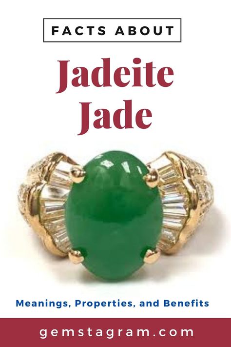 Facts About Jadeite Jade Meanings, Properties, and Benefits Jadeite Crystal Meaning, Jade Meaning, Gemstone Meanings, Crystal Meanings, Crystal Stones, Rocks And Crystals, Facts About, Stones And Crystals, To Learn