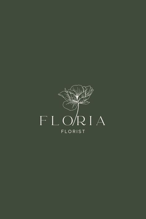 Floral Shop Logo Design, Flowershop Logo Ideas, Feminine Logo Design Inspiration, Flowers Shop Logo Design, Flower Shop Logo Design Ideas, Logo Flowers Design, Minimal Flower Logo, Floral Shop Design, Flower Shop Logo Design Brand Identity