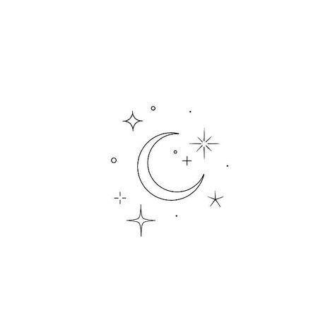 Stars Tattoo, Moon And Stars, Moon Tattoo, Tattoo Design, Crescent, The Moon, Moon, Tattoos, Stars