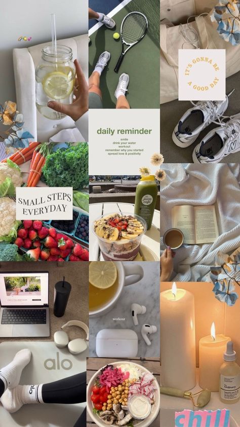 #aesthetic #healthyliving #healthylifestyle #healthyfood #moodboard #collage Get Healthy Aesthetic, Health Mood Board Aesthetic, Healthy Life Moodboard, Collage Healthy Lifestyle, Healthy Vision Board Wallpaper, Great Health Aesthetic, Healthy Moodboard Aesthetic, Food Picture Aesthetic, Health Aesthetic Collage