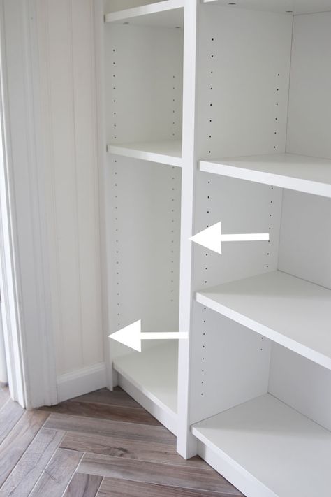 Ikea Shelves In Pantry, Ikea Pantry Shelves Hack, Ikea Pantry Shelving Ideas, Ikea Cabinets For Pantry, Small Pantry Ikea Hack, Pantry Shelves Ikea, Pantry Shelving Ikea Hack, Pantry Shelf Sizes, Open Pantry Cover Ideas