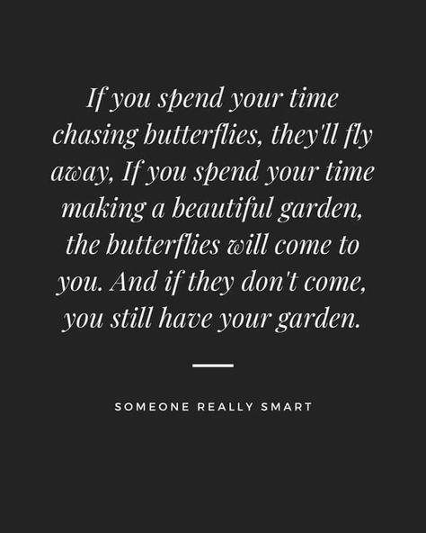 Chase Butterflies Quotes, Stop Chasing Butterflies, I Still Get Butterflies Quotes, Don’t Chase What’s Not Chasing You, Dont Waste Your Time Chasing Butterflies, Don't Chase Butterflies, Where You Spend Your Time Quotes, Don't Be Beautiful Quote, If They Dont Have Time For You Quotes