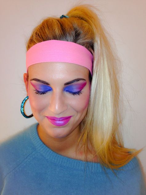 80s Eye Makeup, 80s Hair And Makeup, 80s Theme Party Outfits, 80s Dress Up, 80’s Makeup, 80s Party Costumes, 1980s Makeup, Disney Nail Art, 80s Fashion Party