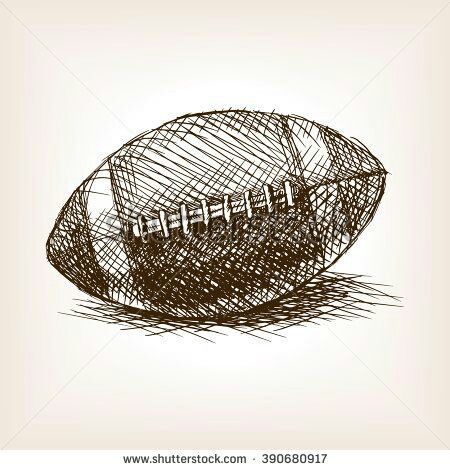 Football Tattoo Ideas, American Football Tattoo, Alabama Football Pictures, Tattoo Futbol, Football Tattoo, Football Drawing, Football American, Ball Drawing, Football Illustration