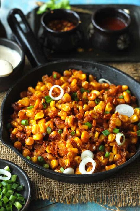 Crispy Corn Recipe, Sweet Corn Recipes, Vegetarian Snack, Indo Chinese Recipes, Crispy Corn, Veg Restaurant, Architecture Restaurant, Spicy Seasoning, Corn Recipe