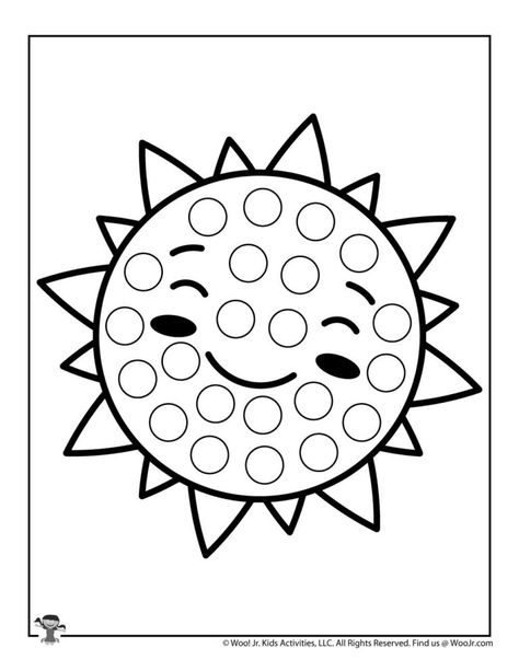 Kawaii Dot Coloring Pages | Woo! Jr. Kids Activities : Children's Publishing Dot Coloring Pages, Blue Aesthetic Tumblr, Teacher Door Decorations, Dot Marker Activities, Background For Powerpoint Presentation, Printable Lesson Plans, Art Activities For Toddlers, Montessori Toddler Activities, Toddler School