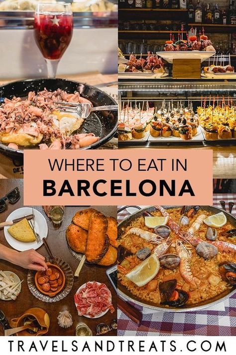 Barcelona Food Guide: Restaurants, Bars, and Coffee Shops in Barcelona, Spain #barcelona #spain #foodie * great restaurant ideas! Barcelona Street Food, Tapas In Barcelona, Barcelona Eating Guide, What To Eat In Barcelona, Restaurant In Barcelona, Best Food In Barcelona, Dinner In Barcelona, Barcelona Food Guide, Barcelona Spain Restaurants