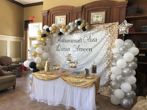 Ameen Decorations, Ameen Party Decorations, Quran Completion Party Ideas, Ameen Party Ideas, Quran Khatam, Eid Party, Birthday Party Decorations Diy, Allah Photo, Classroom Crafts