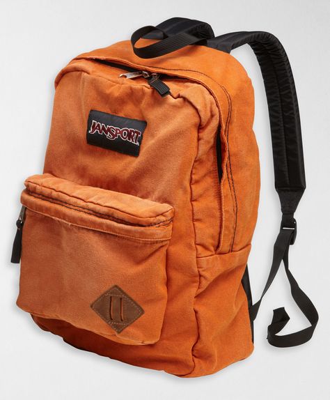 Levi's Jansport Backpack - Orange. Yes please!!! Sam Core, Orange Backpack, Moodboard Pngs, Aesthetic Png, Niche Memes, Orange Backpacks, Denim Backpack, Diy Backpack, Diy Leather Bag