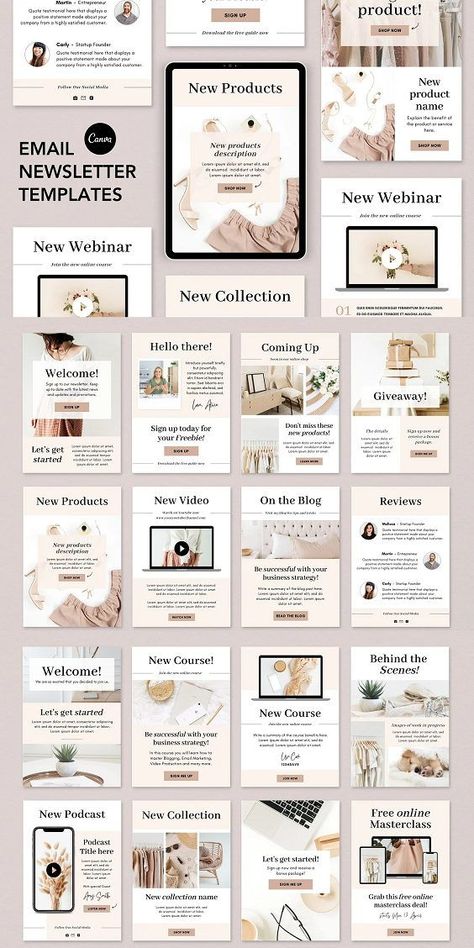 Create beautiful and professional emails in minutes with these Canva Email Newsletter Templates! All pre-designed templates are fully customisable in Canva! Gain full control over how your newsletter looks with Canva's user-friendly drag-and-drop interface. Easily edit the email template pages and change the colors, fonts, text, and photos. Increase your sales and boost your engagement Flodesk, ConvertKit,#newsletter #news #marketing #newspaper #magazine #emailmarketing #business Flodesk Email Template, Digital Newsletter Design Layout, Digital Newsletter Design, Email Marketing Design Newsletter Templates, Email Newsletter Design Layout, Email Newsletter Template Design, Newsletter Design Layout, Business Baddie, Email Marketing Template Design