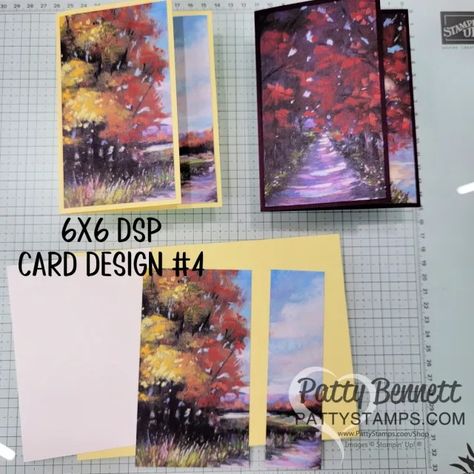 5 Ways to Make Cards with Splendid Autumn DSP - Patty Stamps Patty Bennett, Dsp Cards, Stampin Up Paper Pumpkin, Autumn Cards, Card Making Ideas, Free Stamps, Autumn Paper, Card Making Tips, Make Cards